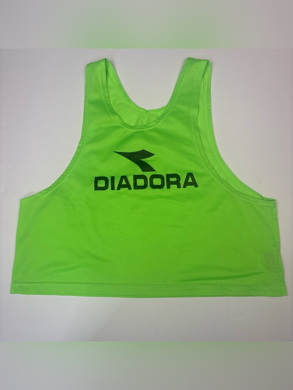 Diadora Adult OS Tank Top Jersey Mesh Bright Fluorescent Green Soccer Futbol